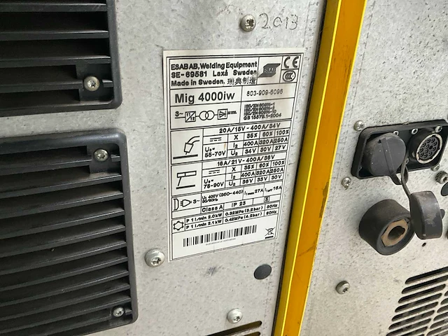 Esab mig 4000iw mig lasapparaat - afbeelding 7 van  7