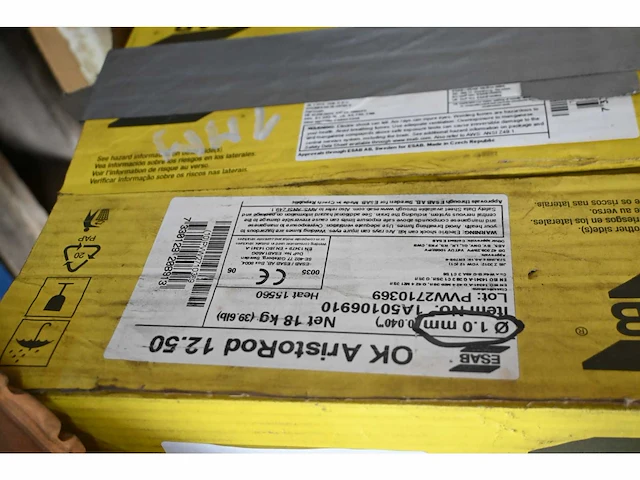 Esab / rowac ok aristorod 12.5 - 1mm en rowac sg2 1mm lasdraad rol (12x) - afbeelding 2 van  4