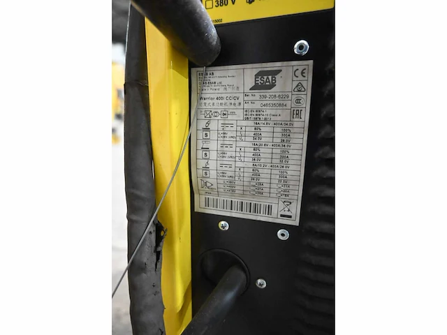 Esab warrior 400i cc/cv lasapparaat met esab warrior 304w feed unit - afbeelding 7 van  9