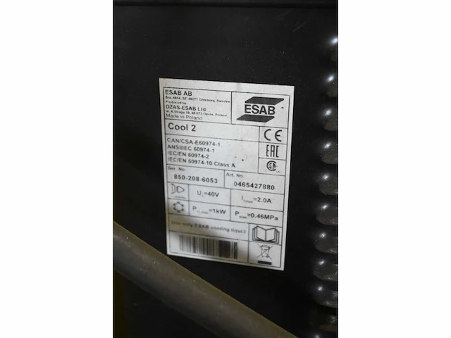 Esab warrior 400i cc/cv lasapparaat met esab warrior 304w feed unit - afbeelding 11 van  11