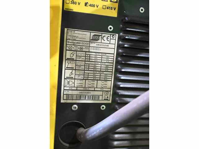 Esab warrior 500i cc/cv lasapparaat met esab warrior 304w feed unit - afbeelding 9 van  11
