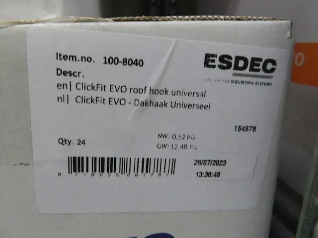 Esdec - clickfit evo - dakhaak (72x) - afbeelding 2 van  3