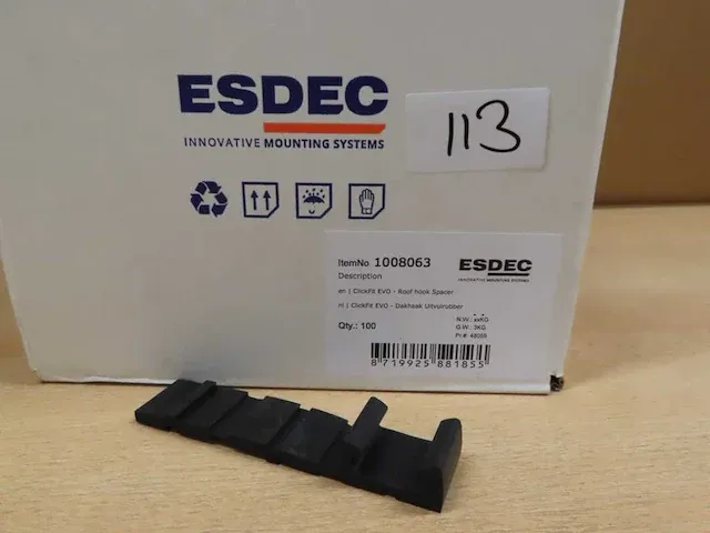 Esdec - clickfit evo - dakhaak uitvulrubber (450x) - afbeelding 1 van  3