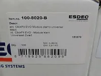 Esdec - clickfit evo zwart - moduleklem (100x) - afbeelding 2 van  3