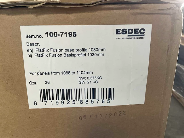 Esdec flatfix fusion partij montagesystemen zonnepanelen - afbeelding 6 van  21