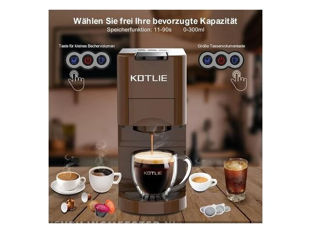 Espresso koffiemachine - 4-in-1 nespresso capsule kotlie - afbeelding 3 van  5