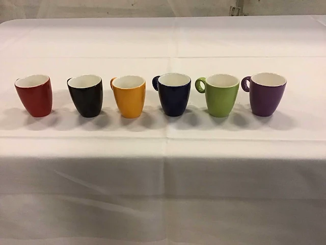 Espresso servies gekleurd (75x) - afbeelding 1 van  6