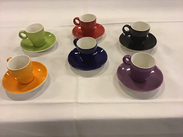 Espresso servies gekleurd (75x) - afbeelding 5 van  6