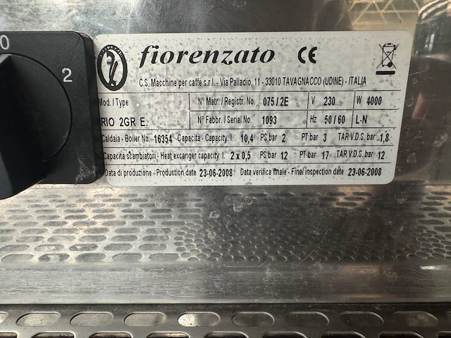 Espressomachine fiorenzato, rio 2gr - afbeelding 6 van  8