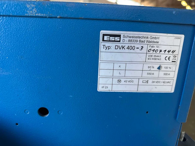 Ess 178 - dvk 400 - mig welding machine - afbeelding 5 van  5