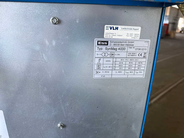 Ess 209 - synmag 4000 - mig welding machine - afbeelding 5 van  6