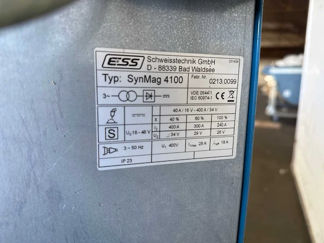 Ess 228 - synmag 4100 - mig welding machine - afbeelding 5 van  5