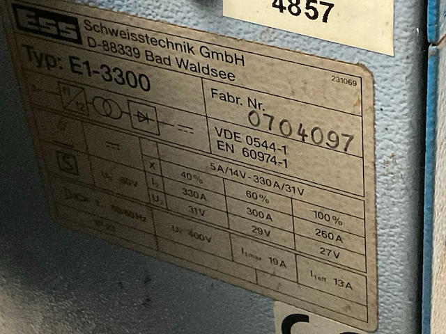 Ess e1-3300 mig lasapparaat - afbeelding 8 van  8