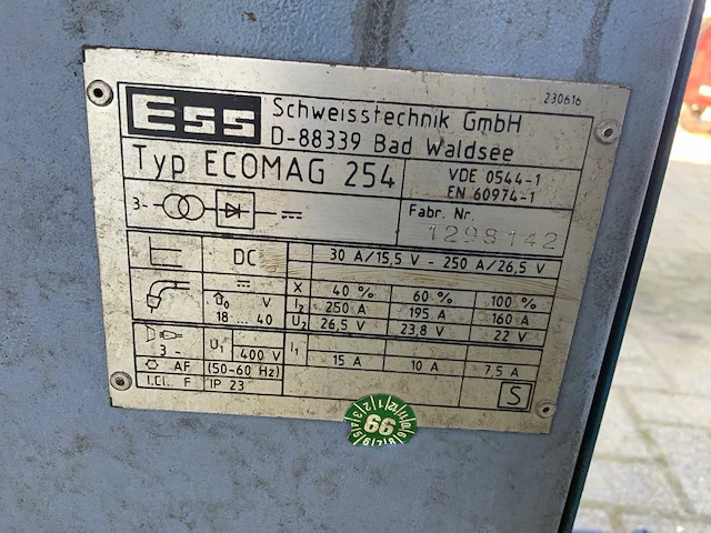 Ess ecomag 254 mig lasapparaat - afbeelding 6 van  6