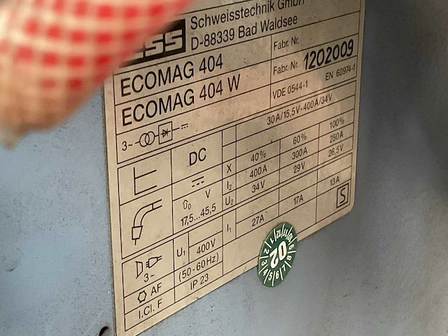 Ess ecomag 404 lasmachine - afbeelding 6 van  6