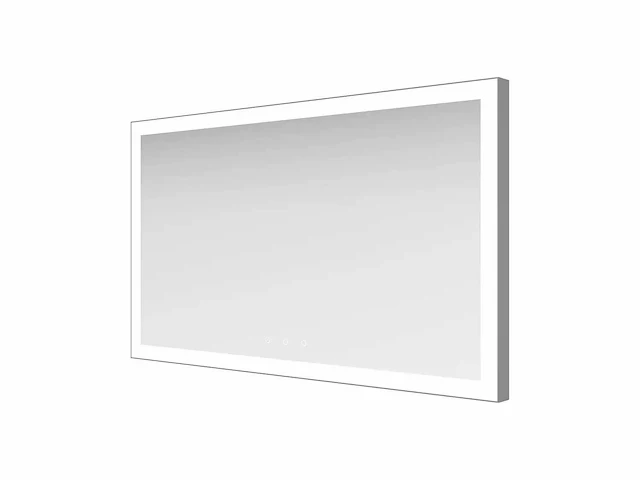 Ess lugano - led - badkamer spiegel antraciet 130x70cm - afbeelding 1 van  6