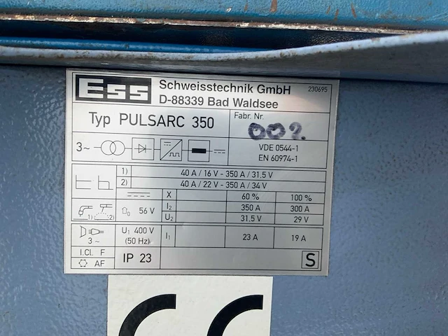 Ess pulsarc 350 mig lasapparaat - afbeelding 7 van  8
