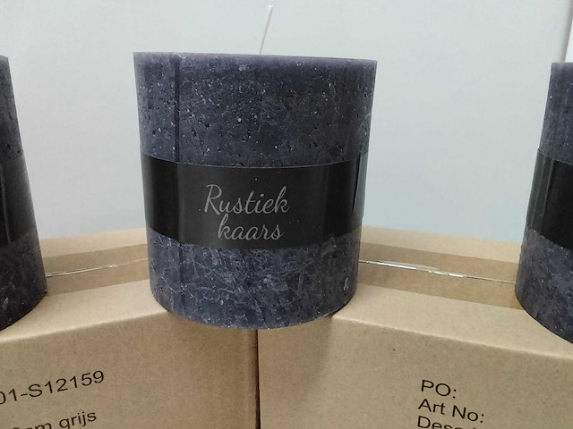 Esschert design - zybh020 - doos met 18 rustieke kaarsen - afbeelding 2 van  4