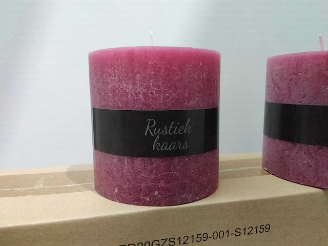 Esschert design - zybh021 - doos met 18 rustieke kaarsen - afbeelding 2 van  4