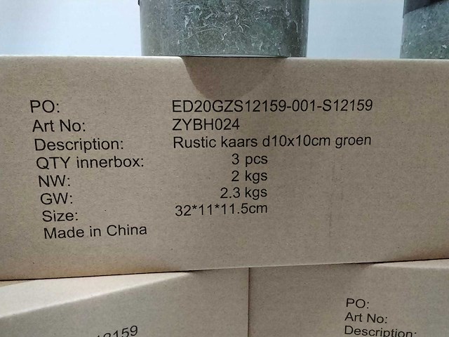Esschert design - zybh024 - doos met 18 rustieke kaarsen - afbeelding 3 van  4