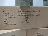 Esschert design - zybh024 - doos met 18 rustieke kaarsen - afbeelding 3 van  4