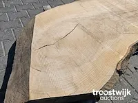 Essen boomstamblad ovengedroogd 218cm breedte 70-120cm dikte 6cm - afbeelding 2 van  6