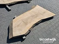 Essen boomstamblad ovengedroogd 218cm breedte 70-120cm dikte 6cm - afbeelding 4 van  6