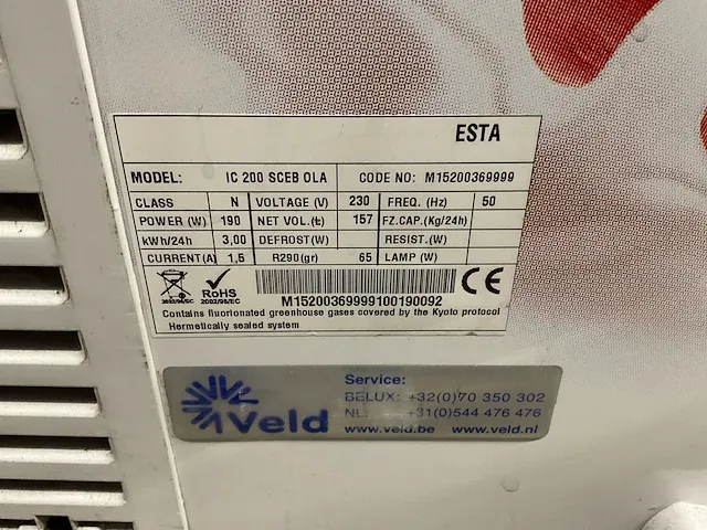 Esta ic 200 sceb ola display vriezer - afbeelding 5 van  5