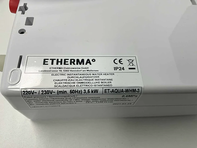Etherma et-aqua-whm-3 elektrische keuken boiler - afbeelding 3 van  3