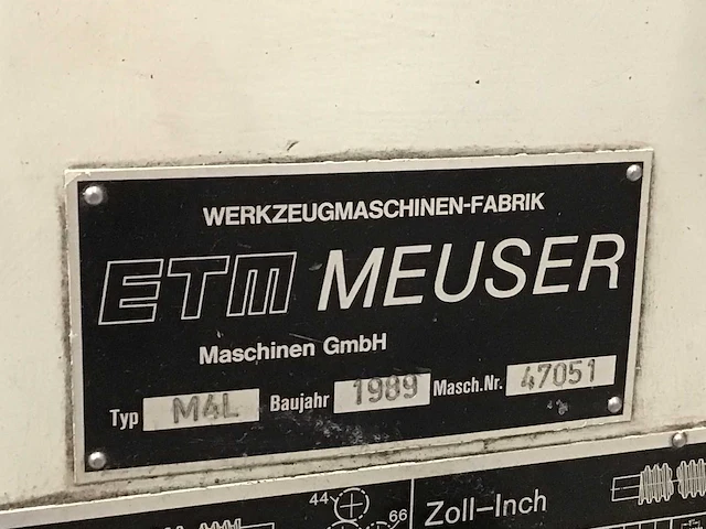 Etm meuser universal lathe 820 x 2000 mm - afbeelding 2 van  3