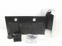 Etna ab691zt slimline schouwkap 90 cm matzwart - afbeelding 2 van  2
