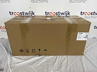 Etna ab791rvs - rvs schouwkap met glasdesign front - 90 cm - a++ - afbeelding 2 van  2