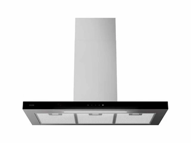 Etna ab791rvs - rvs schouwkap met glasdesign front - 90 cm - a++ - afbeelding 1 van  1