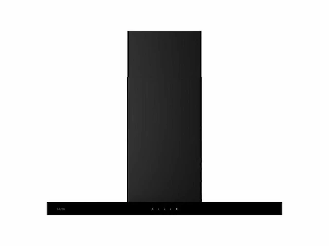 Etna ab791zt - 90 cm matzwarte schouwkap met glasdesign front - afbeelding 1 van  3