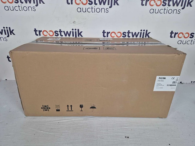 Etna ab791zt - 90 cm matzwarte schouwkap met glasdesign front - afbeelding 2 van  3