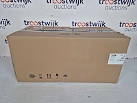 Etna ab791zt - 90 cm matzwarte schouwkap met glasdesign front - afbeelding 2 van  3