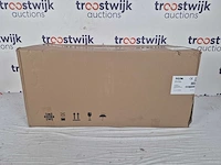 Etna ab791zt - matzwarte schouwkap met glasdesign front - afbeelding 2 van  3
