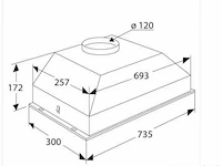 Etna afzuigkap - model ai573rvs - afbeelding 2 van  2
