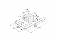 Etna aip790cwit/e01 inbouw plafondunit afzuigkap - afbeelding 3 van  4