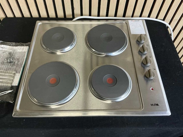 Etna ke158rvs elektrische inbouw kookplaat - afbeelding 1 van  5