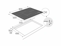 Etna kif880ds inbouw inductiekookplaat - afbeelding 2 van  5