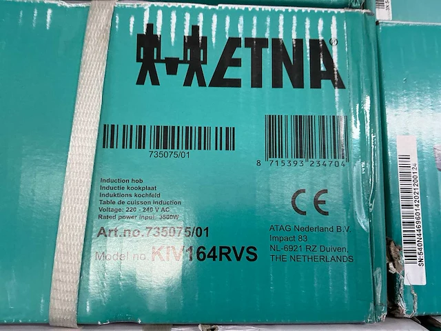 Etna kiv164rvs vrijstaande inductiekookplaat - afbeelding 5 van  5