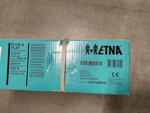 Etna kiv164rvs vrijstaande inductiekookplaat - afbeelding 4 van  5