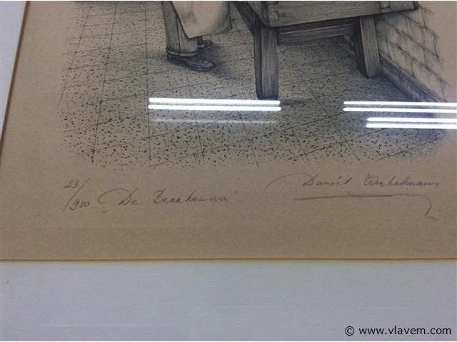 Ets " de beenhouwer " getekend - afbeelding 2 van  4