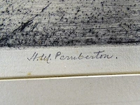 Ets hilda mary pemberton. somerset west. gesigneerd - afbeelding 4 van  5