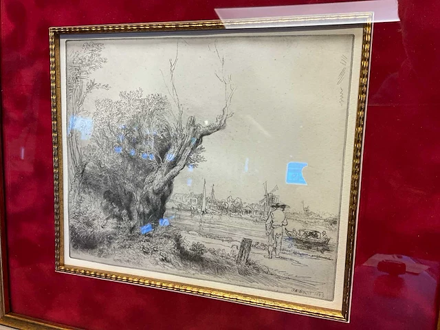 Ets rembrandt “de omval” - afbeelding 2 van  4
