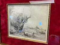 Ets rembrandt “de omval” - afbeelding 2 van  4
