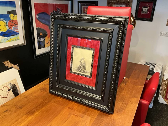Ets rembrandt zelf portret - afbeelding 1 van  6