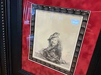 Ets rembrandt zelf portret - afbeelding 2 van  6