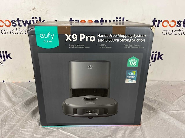 Eufy clean x9 pro acs - robotstofzuiger en dweilcombi met auto clean station - 2 roterende dweilen - afbeelding 2 van  2